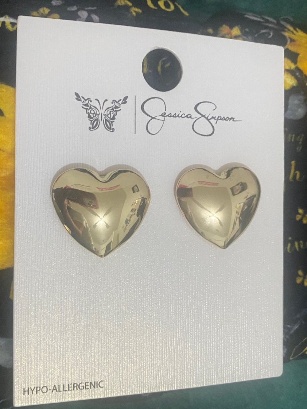 Women's Polished Heart Stud Earrings